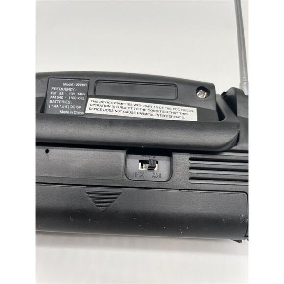 Lifelong Baby Boom Box AM FM Radio Portable Black Battery *TESTED WORKING* - Picture 6 of 10